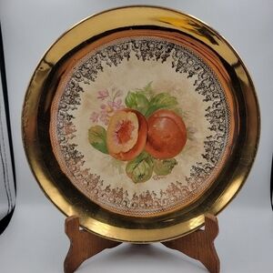 Vtg Potters Cooperative Co Semi Vitrious Porcelain Decorative Plate